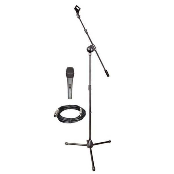 Pylepro PylePro PMKSM20 Microphone and Tripod Stand with Extending Boom & Mic Cable Package PMKSM20
